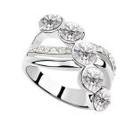 Elegantný kamienkový prsteň, krištáľ, 7,25