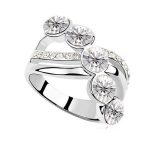 Elegantný kamienkový prsteň, Crystal, 6.5