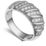 Módny prsteň, Rhodium, 6.5