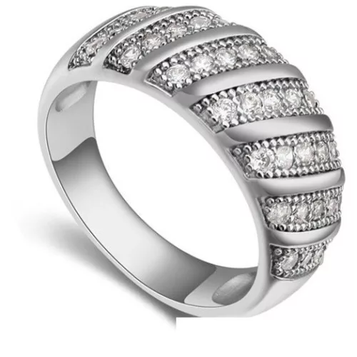 Módny prsteň, Rhodium, 6.5