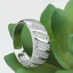 Módny prsteň, Rhodium, 6.5