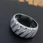 Módny prsteň, Rhodium, 6.5