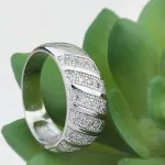 Módny prsteň, Rhodium, 7.5