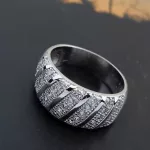 Módny prsteň, Rhodium, 7.5