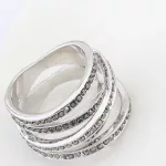 5-pásmový prsteň, Jet Metallic Silver, 6.5