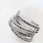 5-pásmový prsteň, Jet Metallic Silver, 6.5