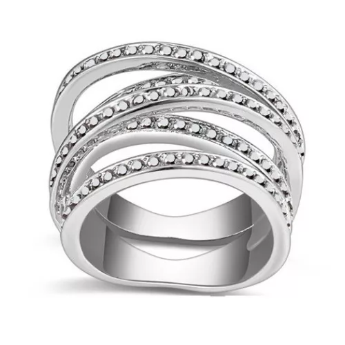 5-pásmový prsteň, Jet Metallic Silver, 7.5
