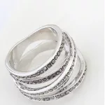 5-pásmový prsteň, Jet Metallic Silver, 7.5