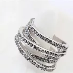 5-pásmový prsteň, Jet Metallic Silver, 8.5
