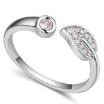 Zirkónový prsteň v tvare listu, 7,5