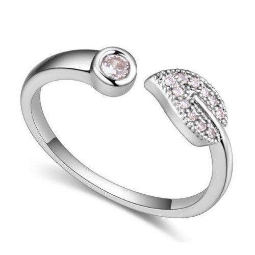 Zirkónový prsteň v tvare listu, 7,5