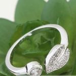 Zirkónový prsteň v tvare listu, 7,5