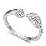 Zirkónový prsteň v tvare listu, 8,5