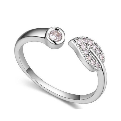 Zirkónový prsteň v tvare listu, 8,5