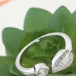 Zirkónový prsteň v tvare listu, 8,5
