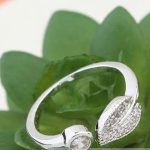 Zirkónový prsteň v tvare listu, 6.5
