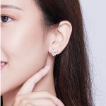 Strieborné náušničky, mačička