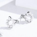 Strieborné náušničky, mačička