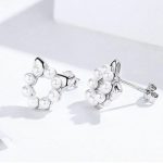 Strieborné náušničky, mačička