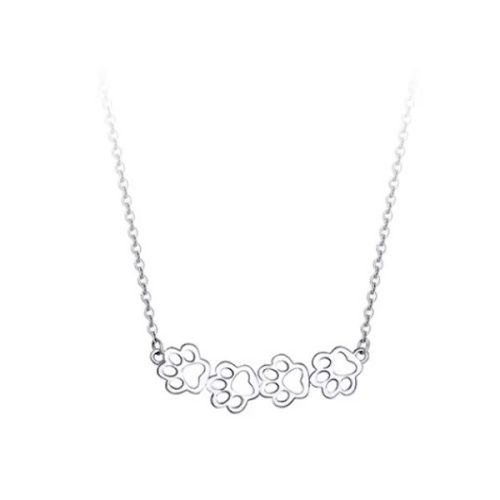 Ezüst nyaklánc tappancsokkal