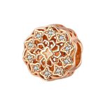 Strieborné kúzlo, mandala, ružové zlato