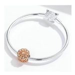 Strieborné kúzlo, mandala, ružové zlato