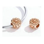 Strieborné kúzlo, mandala, ružové zlato