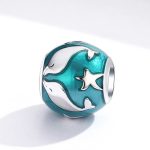 Strieborné kúzlo s delfínmi