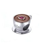 Strieborný prívesok, šálka kávy