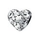 Strieborné kúzlo, srdce s indigovým vzorom