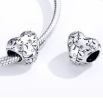 Strieborné kúzlo, srdce s indigovým vzorom