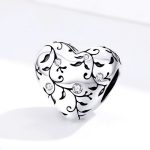 Strieborné kúzlo, srdce s indigovým vzorom