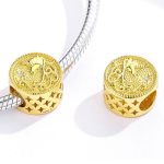 Strieborný prívesok s jednorožcom, zlatý