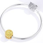 Strieborný prívesok s jednorožcom, zlatý