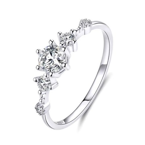 Ezüst eljegyzési gyűrű 8-as méret