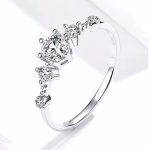 Ezüst eljegyzési gyűrű 8-as méret