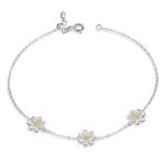 Ezüst karkötő ékszerüveggel