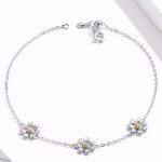 Ezüst karkötő ékszerüveggel