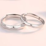 Ezüst karikagyűrű, egy pár, állítható méret