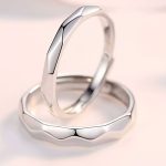 Ezüst karikagyűrű, egy pár, állítható méret