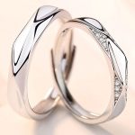 Pánsky snubný prsteň, strieborný, nastaviteľný