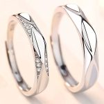 Pánsky snubný prsteň, strieborný, nastaviteľný