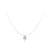 Strieborný náhrdelník s priesvitným krištáľovým príveskom