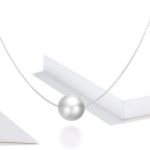 Strieborný náhrdelník s priesvitným perlovým príveskom
