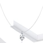 Strieborný náhrdelník s priesvitným príveskom