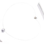 Strieborný náhrdelník s priesvitným príveskom