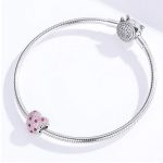 Strieborné kúzlo, kvetinové srdce, ružové