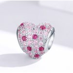 Strieborné kúzlo, kvetinové srdce, ružové