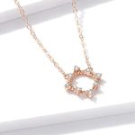 Strieborný náhrdelník s príveskom slnko, ružové zlato