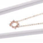 Strieborný náhrdelník s príveskom slnko, ružové zlato